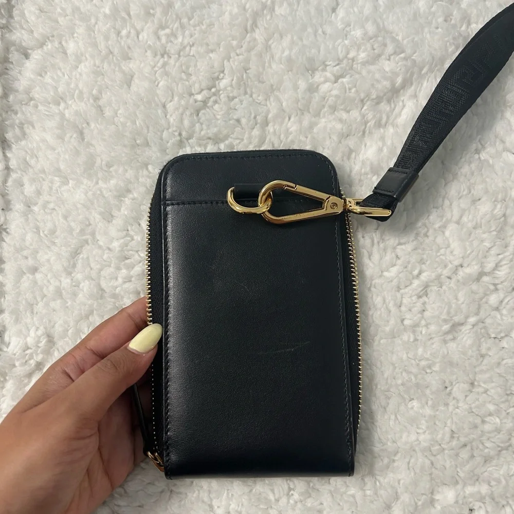 Versace Black Crossbody Pouch with Gold Emblem - Picture 3 of 4